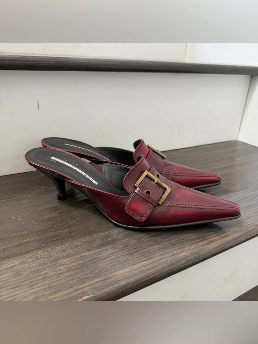 Vintage Donald J Pliner Cntalicious Sex in the City Pointy Kitten Heel 9M red